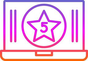 Five Star Content Line Gradient Icon Design vector