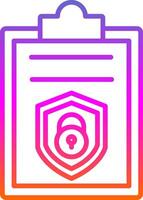Security Report Line Gradient Icon Design vector