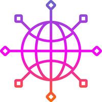 Global Connect Line Gradient Icon Design vector