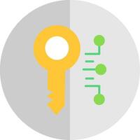 Digital Key Flat Scale Icon Design vector