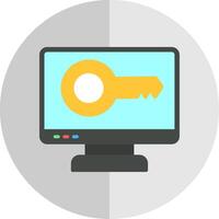 Computer Keys Flat Scale Icon Design vector