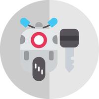 Motorbike Flat Scale Icon Design vector