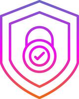 Security Check Line Gradient Icon Design vector
