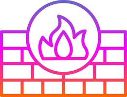 Firewall Line Gradient Icon Design vector