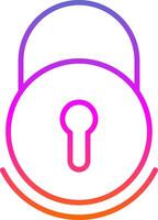 Lock Line Gradient Icon Design vector
