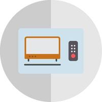 Tv Box Flat Scale Icon Design vector