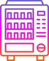 Vending Machine Line Gradient Icon Design vector