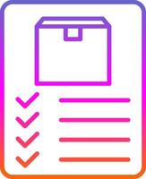 Inventory Line Gradient Icon Design vector