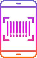 código de barras escanear línea degradado icono diseño vector