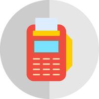 Pos Terminal Flat Scale Icon Design vector