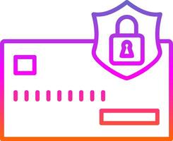 Secure Payment Line Gradient Icon Design vector