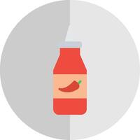 Ketchup Flat Scale Icon Design vector