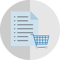 Shopping List Flat Scale Icon Design vector