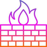 Firewall Line Gradient Icon Design vector