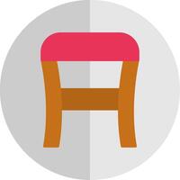 Stool Flat Scale Icon Design vector