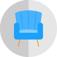 Armchair Flat Scale Icon Design vector