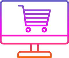 E-commerce Optimization Line Gradient Icon Design vector