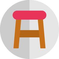 Stool Flat Scale Icon Design vector