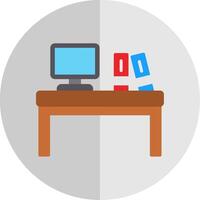 Desk Flat Scale Icon Design vector