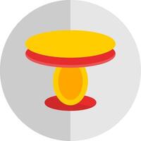 Dining Table Flat Scale Icon Design vector