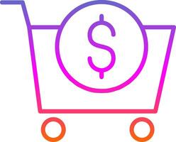 E-Commerce Line Gradient Icon Design vector