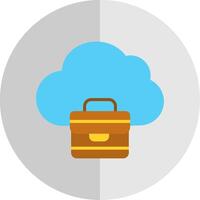 nube plano escala icono diseño vector