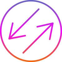 Swap Line Gradient Icon Design vector