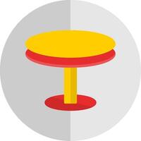 Round Table Flat Scale Icon Design vector