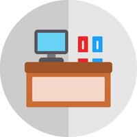 Desk Flat Scale Icon Design vector