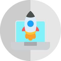 Launch Flat Scale Icon Design vector