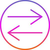 Swap Line Gradient Icon Design vector