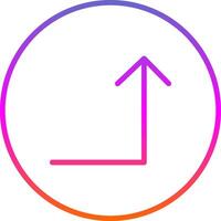 Turn Up Line Gradient Icon Design vector