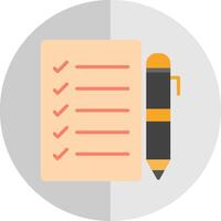 Task List Flat Scale Icon Design vector