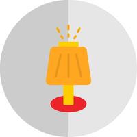 Table Lamp Flat Scale Icon Design vector