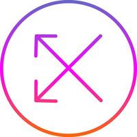 Split Line Gradient Icon Design vector