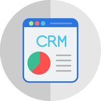 CRM Flat Scale Icon Design vector