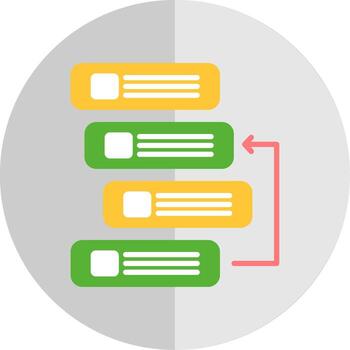 Backlog Flat Scale Icon Design vector