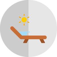 Deck Chair Flat Scale Icon Design vector