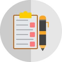 Task List Flat Scale Icon Design vector