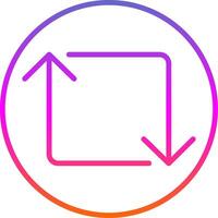 Loop Line Gradient Icon Design vector