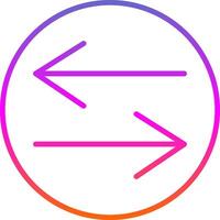Swap Line Gradient Icon Design vector