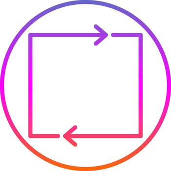 lazo línea degradado icono diseño vector