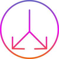 Split Line Gradient Icon Design vector