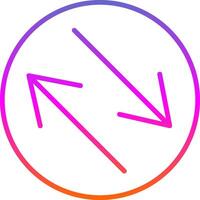 Swap Line Gradient Icon Design vector