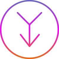Merge Line Gradient Icon Design vector