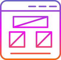 Wireframe Line Gradient Icon Design vector