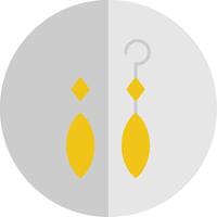 Earring Flat Scale Icon Design vector