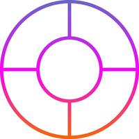 Color Wheel Line Gradient Icon Design vector
