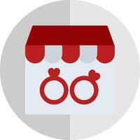 Rings Shop Flat Scale Icon Design vector