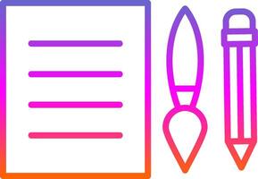 Edit Tools Line Gradient Icon Design vector